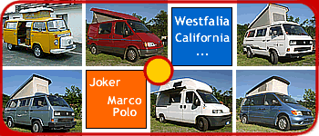 I modelli di camper da noi trattati: Westfalia, California, Joker, Marco Polo