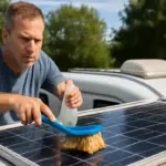 Come pulire correttamente i pannelli solari fissi sul tetto del camper? Questo metodo aumenta la resa energetica