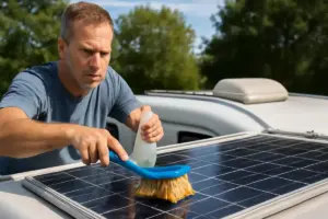 Come pulire correttamente i pannelli solari fissi sul tetto del camper? Questo metodo aumenta la resa energetica
