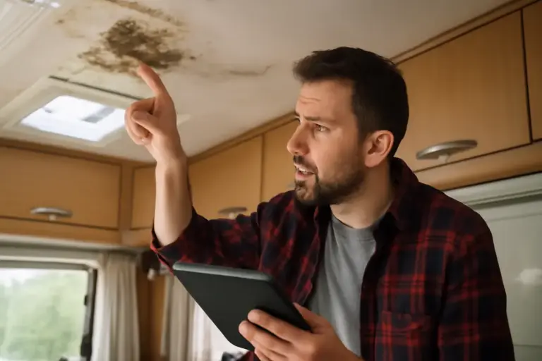 Verifica delle infiltrazioni nel tetto del camper: come riconoscere subito i segnali di pericolo
